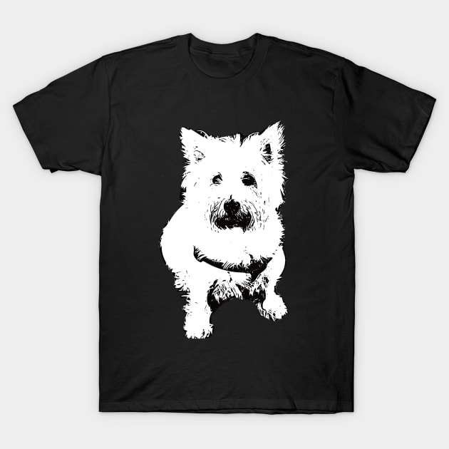 West Highland White Terrier - Westie Christmas Gifts T-Shirt by DoggyStyles